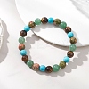 Natural & Synthetic Gemstone Beads Stretch Bracelets for Women BJEW-JB13270-1