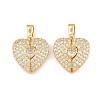 Brass Micro Pave Cubic Zirconia Openable Pendants KK-Z140-30G-02-1