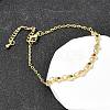 Brass Micro Pave Cubic Zirconia Link Bracelets BJEW-H639-10G-2