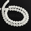 Dyed Natural White Jade Round Bead Strands G-Q937-21-2