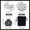 Heart Double-Sided Engraved Stainless Steel Commemorative Decision Maker Coin Set AJEW-GL0002-01D-2