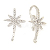 Rack Plating Brass Pave Cubic Zirconia Earring Hooks KK-O143-21S-1