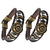 Leather Wide Cord Multi-Strand Bracelets BJEW-WH20009-04-1
