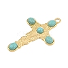 Bohemian Style 304 Stainless Steel with Synthetic Turquoise Big Pendants LS-STAS-G381-02G-09-2