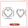 20Pcs Zinc Alloy Rhinestone Spring Gate Rings FIND-SP0004-36P-2