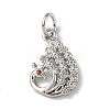 Brass Micro Pave Cubic Zirconia Charms ZIRC-F131-20P-1
