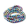 Electroplate Glass Beads Strands EGLA-D018-6x6mm-74-3