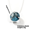Flat Round Plastic Pendant Invisible Cord Necklaces for Women JB6177-9-1