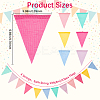 Imitated Burlap Bunting Triangle Flag Banner FIND-WH20019-120-2