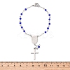 Glass Beads Rosary Bracelets BJEW-A032-04P-03-3