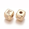 Brass Micro Pave Cubic Zirconia Beads KK-K238-16G-K-2