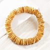 Natural Amber Beaded Stretch Bracelets for Men Women BJEW-L710-01C-1