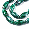 Baking Paint Glass Beads Strands DGLA-S115-22x10mm-S59-3