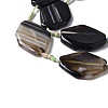 Natural Banded Agate/Striped Agate Beads Strands G-G196-A02-02-4