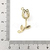 Brass Micro Pave Clear Cubic Zirconia Pendants KK-B141-02G-4