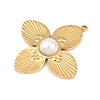 304 Stainless Steel & ABS Plastic Imitation Pearl Pendants STAS-Z185-04G-02-2