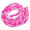Baking Paint Crackle Glass Bead Strands CCG-S001-8mm-09-3