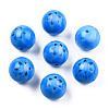 Flower Opaque Resin Beads RESI-T054-001F-3