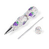 Resin & Polymer Clay Pave Rhinestone Ball-Point Pen AJEW-T013-04B-3
