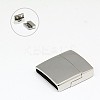 Tarnish Resistant 304 Stainless Steel Magnetic Clasps with Glue-in Ends LS-STAS-I011-13-1