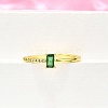 Brass Micro Pave Cubic Zirconia Cuff Rings for Women RJEW-H247-19G-01-3