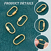 4Pcs 304 Stainless Steel Screw Carabiner Lock Charms FIND-UN0003-50-5