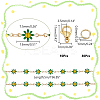 DIY Flower Brass Enamel Link Chains Bracelets/Necklaces Making Finding Kits DIY-AR0004-11-2