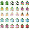 60Pcs 15 Styles Alloy Enamel Connector Charms ENAM-CJ0004-40-1