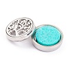 304 Stainless Steel Magnetic Diffuser Locket Aromatherapy Essential Oil Buckle AJEW-M027-02P-4