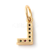 Brass Micro Pave Colorful Cubic Zirconia Charms ZIRC-F092-01-L-2