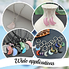 24Pcs 12 Styles Moon Gemstone Pendants G-HY0001-80-5