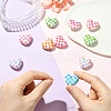 10Pcs UV Plating Opaque Acrylic Beads MACR-YW0004-42-4