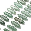 Natural Green Aventurine Double Terminated Point Beads Strands G-H069-B14-01-1