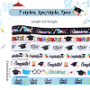 7Pcs 7 Styles Graduation Season Polyester Printed Grosgrain Ribbon OCOR-PH0005-02-2