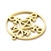 304 Stainless Steel Pendants STAS-D036-09G-2