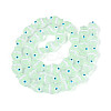 Transparent Glass and Enamel Beads Strands GLAA-T034-01D-1