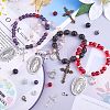DIY Rosary Bead Necklace Bracelet Making Kit DIY-SZ0009-59-4