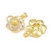 Brass Micro Clear Cubic Zirconia Peg Bails Pin Pendants KK-CBA6A75-52D-G-2