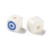 White Base Blue Evil Eye Hand Painted Ceramic Porcelain Beads PR-CBA3F2D-04C-2