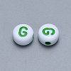 Craft Acrylic Horizontal Hole Letter Beads SACR-S201-11G-2