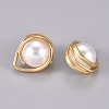 Imitation Glass Pearl Pendants KK-L189-25G-3