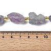 Electroplated Raw Rough Natural Amethyst Beads Strands G-Z131-J02-11-5