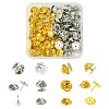 50Pcs 2 Colors Brass Butterfly Clutches Pin Backs KK-CJ0002-54-1