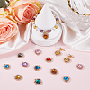 36Pcs 9 Colors Alloy Rhinestone Charms ALRI-SC0001-57-3