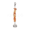 Halloween Pumpkin Alloy Pendant Decorations HJEW-JM02073-01-1