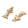 Brass Micro Pave Cubic Zirconia Pendants KK-A259-33G-2