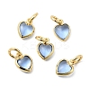 Brass Pave Cubic Zirconia Pendants KK-Z137-21G-07-1