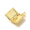Rack Plating Brass Locket Pendants X-KK-Z086-49G-2