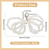 2 Pairs Bowknot ABS Imitation Pearl Shoe Lace Decorations DIY-SP0002-83B-2