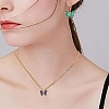 12Pcs Brass Pave Faceted Glass Connector Charms FIND-YW0007-50-7